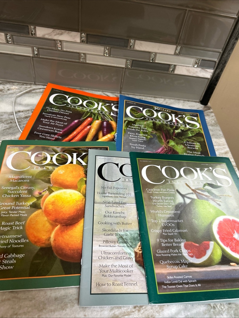 Cooks Illustrated Magazine January/ February 2020- 2024 Cooking Lot of 5